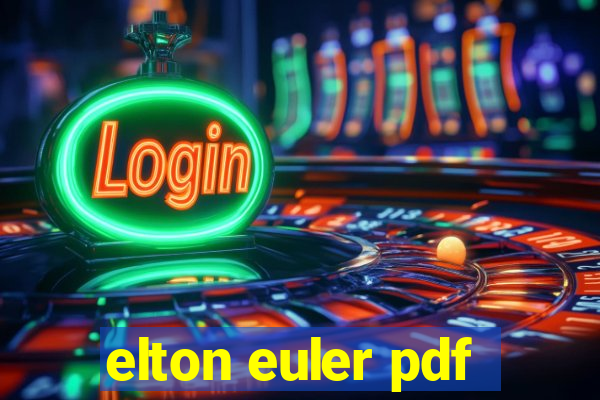 elton euler pdf